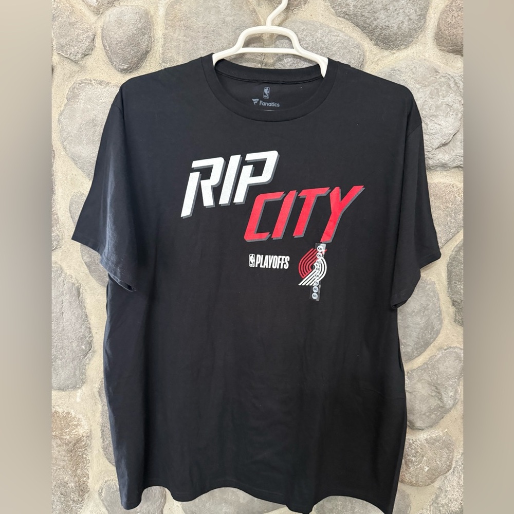 Fanatics Portland Trail Blazers Rip City Playoffs Tee Black XXL